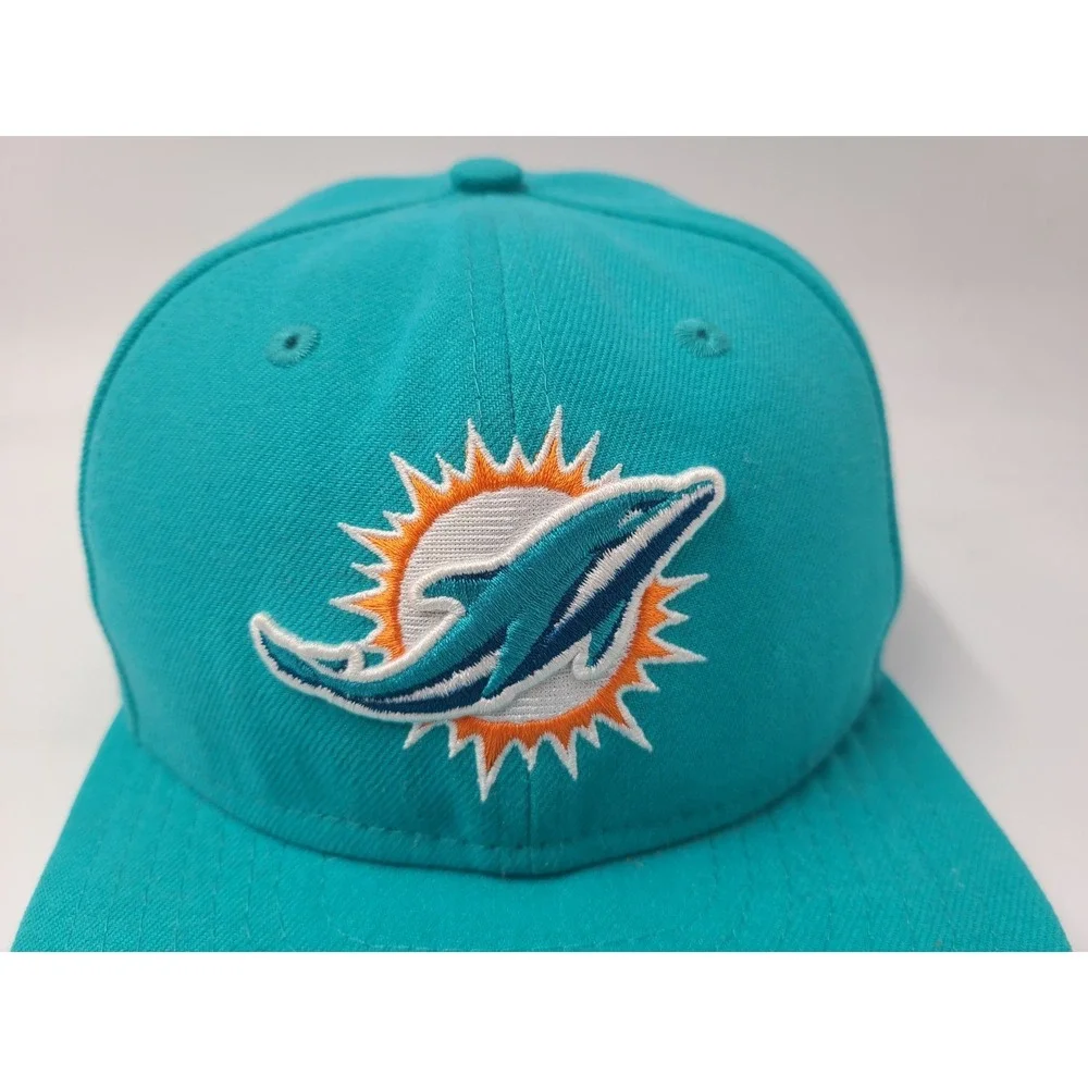 Miami Dolphins New Era 59Fifty Fitted 6 1/2 Hat Cap Youth Boys NFL Football Aqua